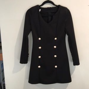 Zip Up Button Down Suit Dress